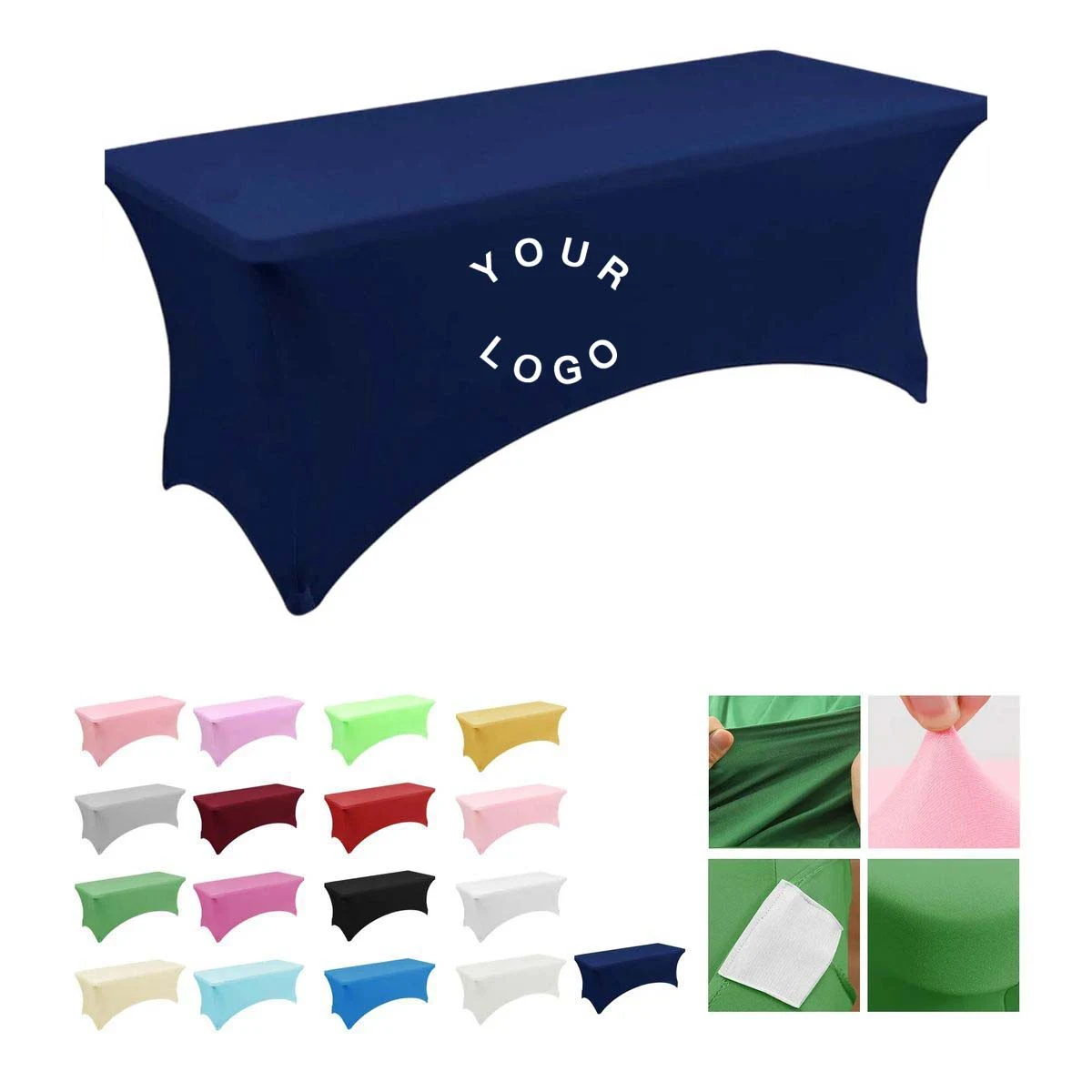 Durable Rectangular Tablecloth with Leg Pockets 1