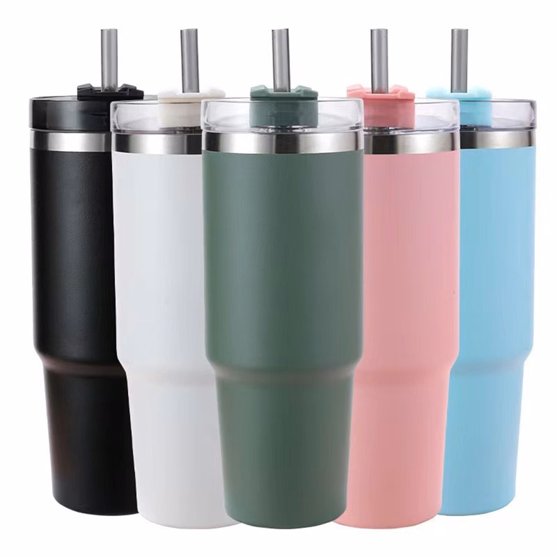 40 Oz. Stainless Steel Tumbler With Straw