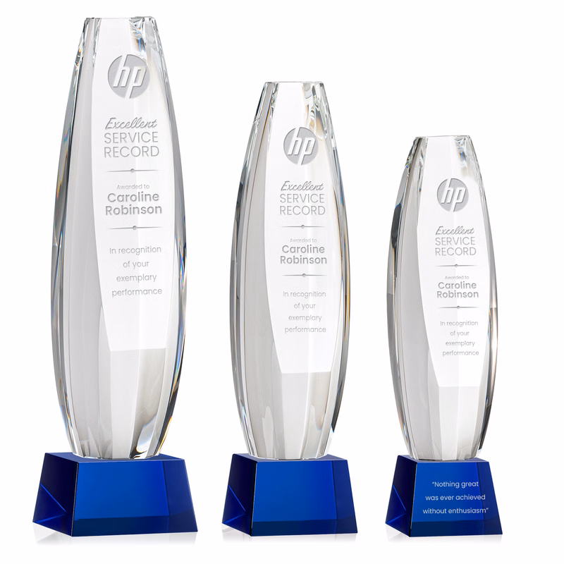 Hoover Award on Robson Base - Blue