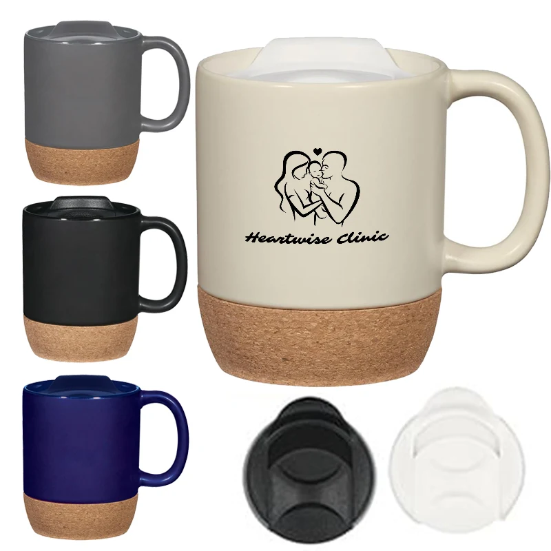 14 oz. Ceramic Mug with Cork Bottom 1