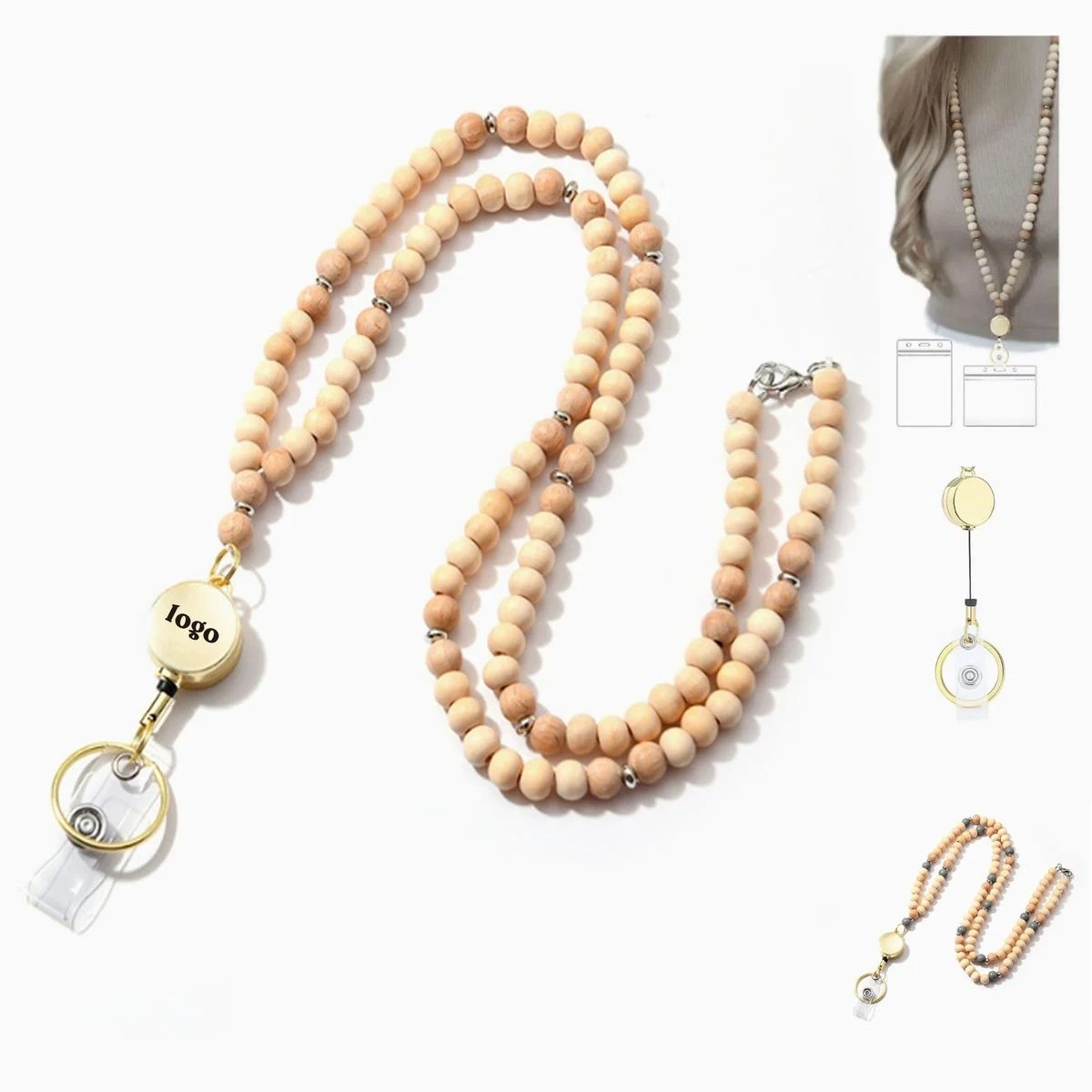 Wooden Beaded Lanyard 1