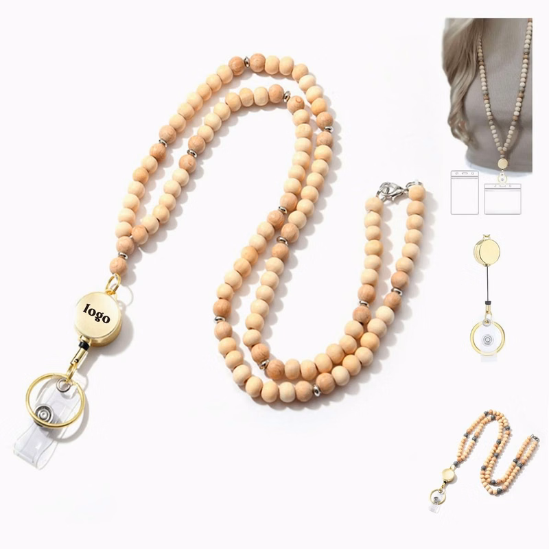 Wooden Beaded Lanyard