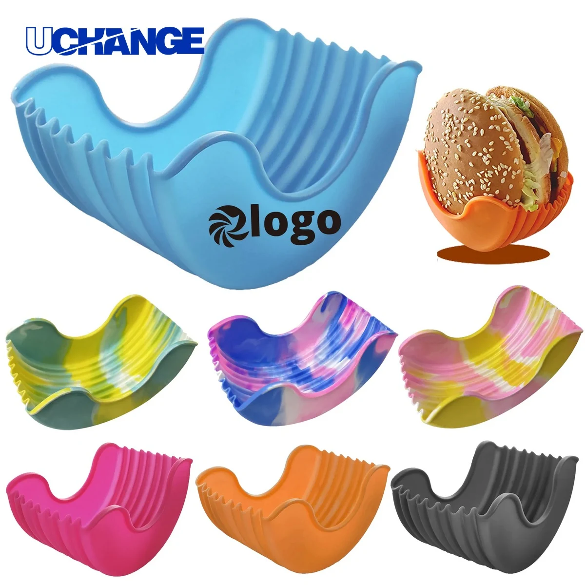 Reusable Retractable Silicone Hamburger Clip Holder 1