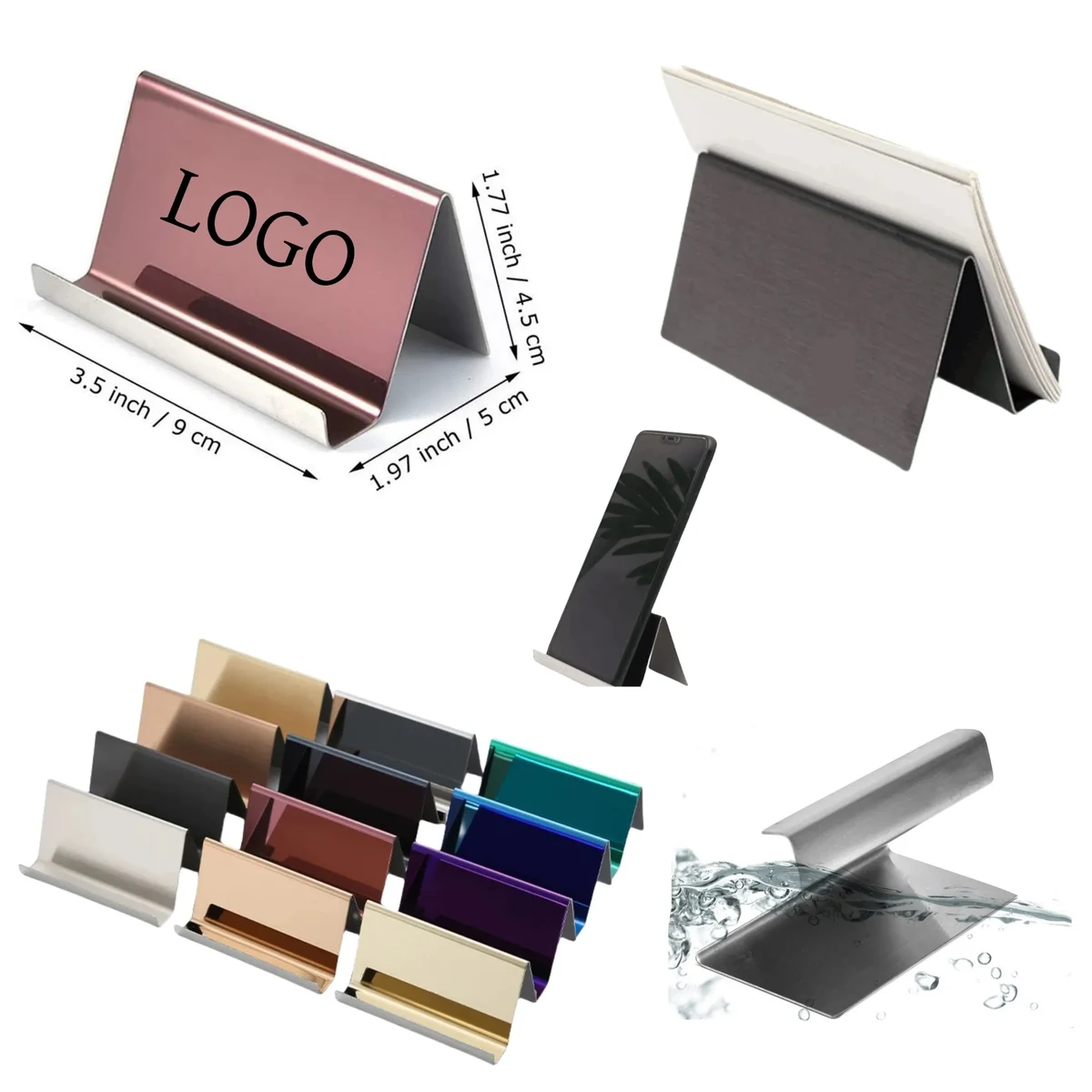 Stainless Steel Business Holder Name Card Display Stand 1