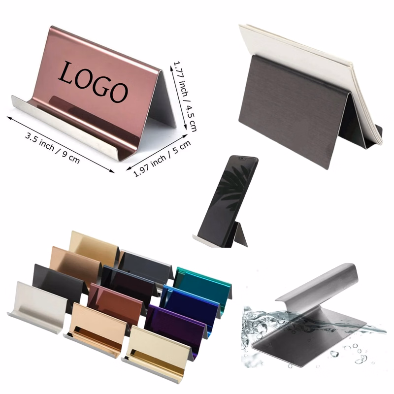 Stainless Steel Business Holder Name Card Display Stand