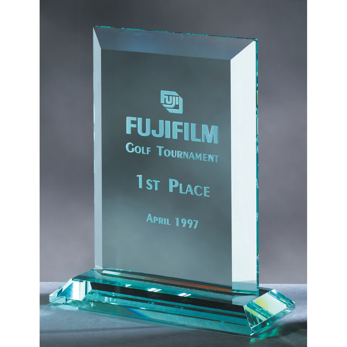 Jade Glass Salutation Award (5"x7"x") 1