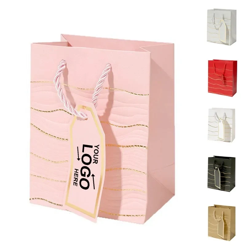 Business Wave Pattern Gift Jewelry Paper Bag 1