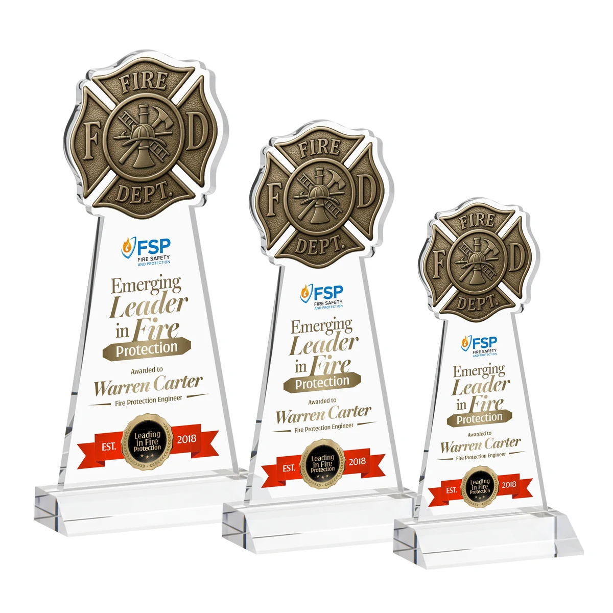 Fire Dept VividPrint™ Award - Clear 1