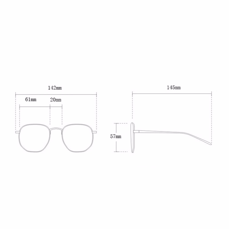 Polygonal retro tawney sunglasses