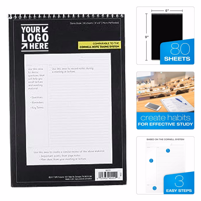 6" x 9" 80 Sheets Oxford Innovative Steno Project Ruled Notebook