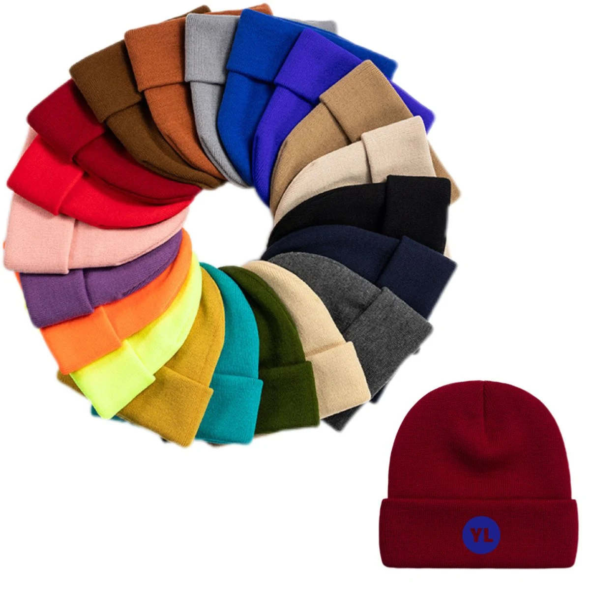 Solid Color Versatile Knitted Hat 1