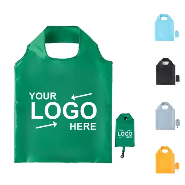 Custom Collapsible Polyester Shopper Tote Bag 22 inches — Eco-Friendly Daily Carry, custom tote bag with logo imprint 1