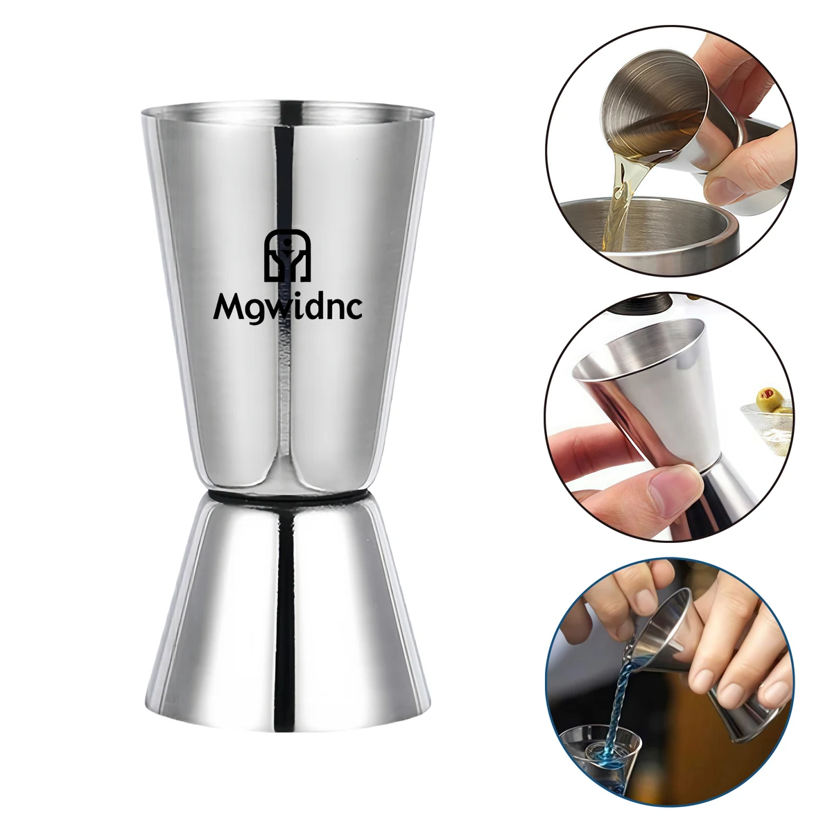 Stainless Steel Dual Head Jigger 25/50ml Ounce Cup for Bar 1