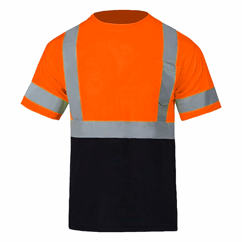VISIPRO Short Sleeve Reflective Colorblock Safety T-Shirt