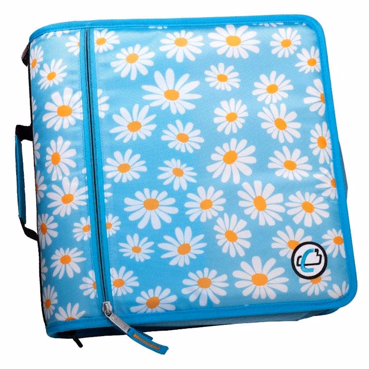 Case-It Mighty Zip Tab Binder - Daisy Blue 3"