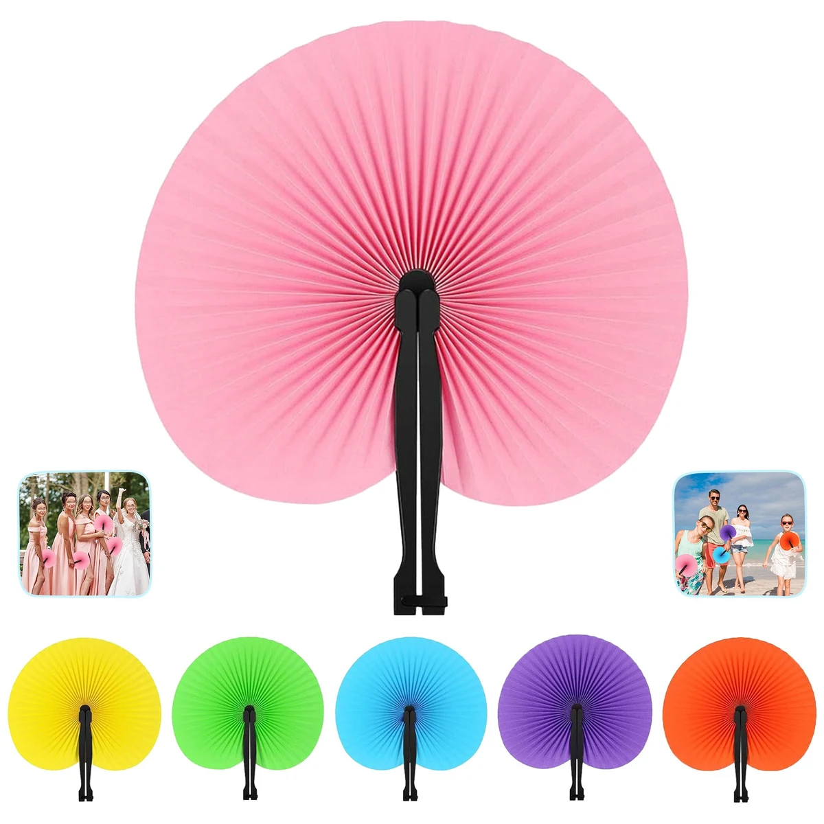 Plastic Colorful Folding Hand Fan 1