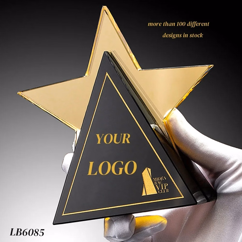Personalized Crystal Trophy Award Star Shape