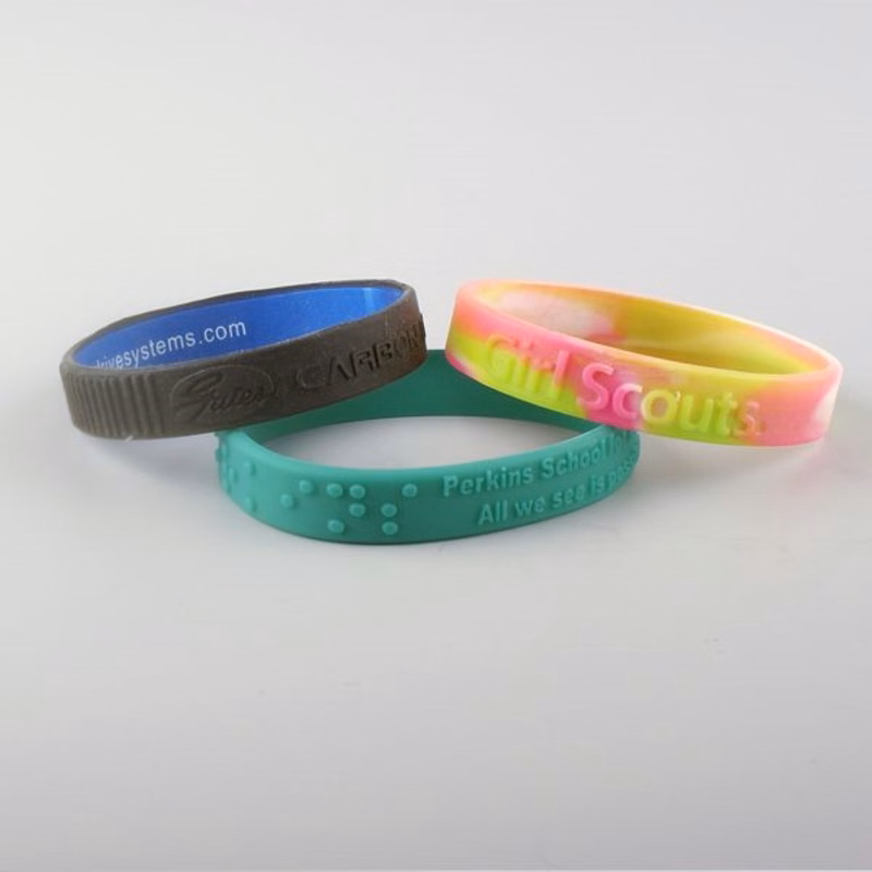 Custom Design Embossed Silicone Bracelet