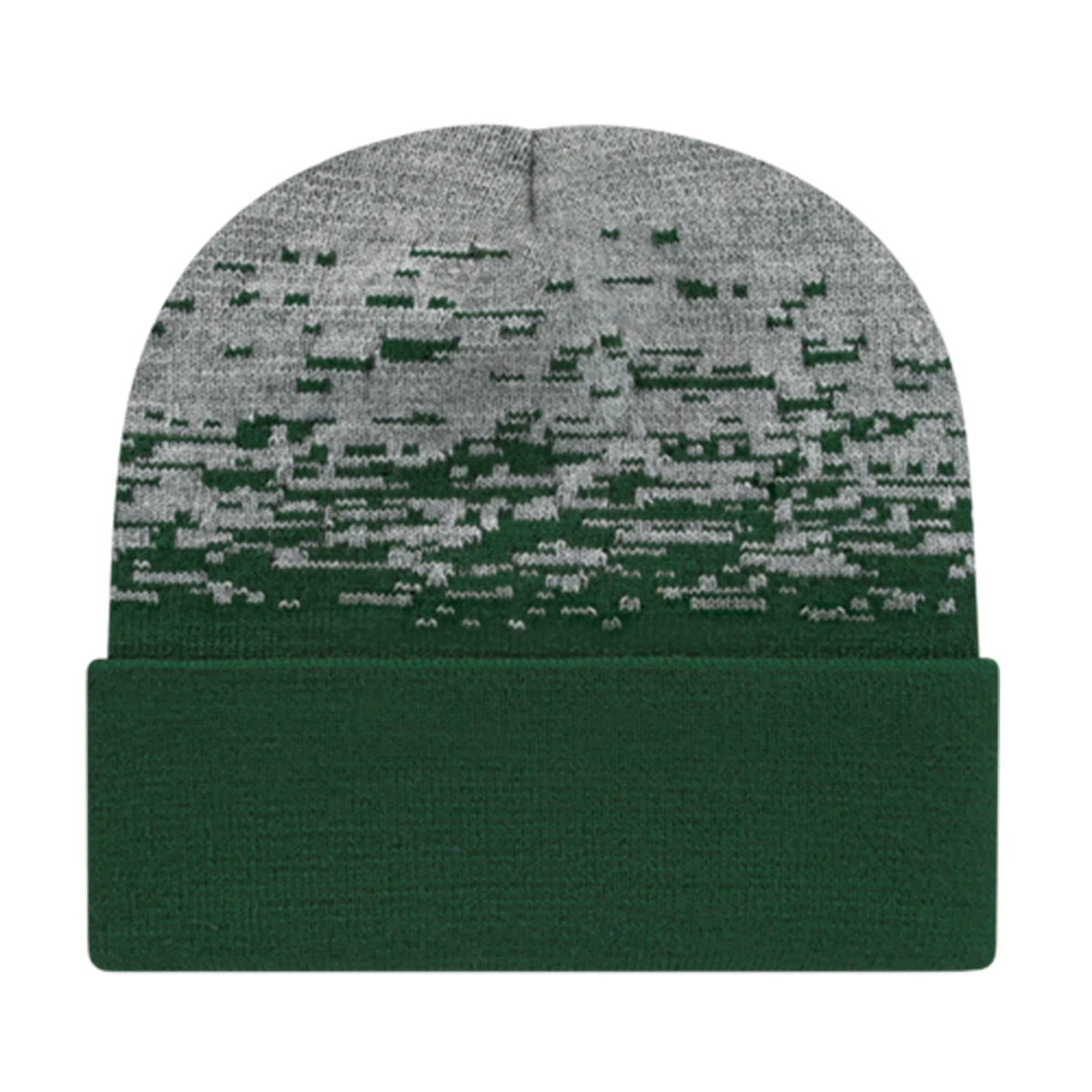 Static Pattern Knit Cap with Cuff 1