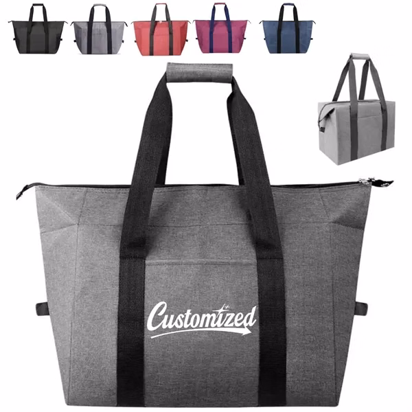 Custom Collapsible Insulated Cooler Tote with Easy Access — Picnic & Catering Promo