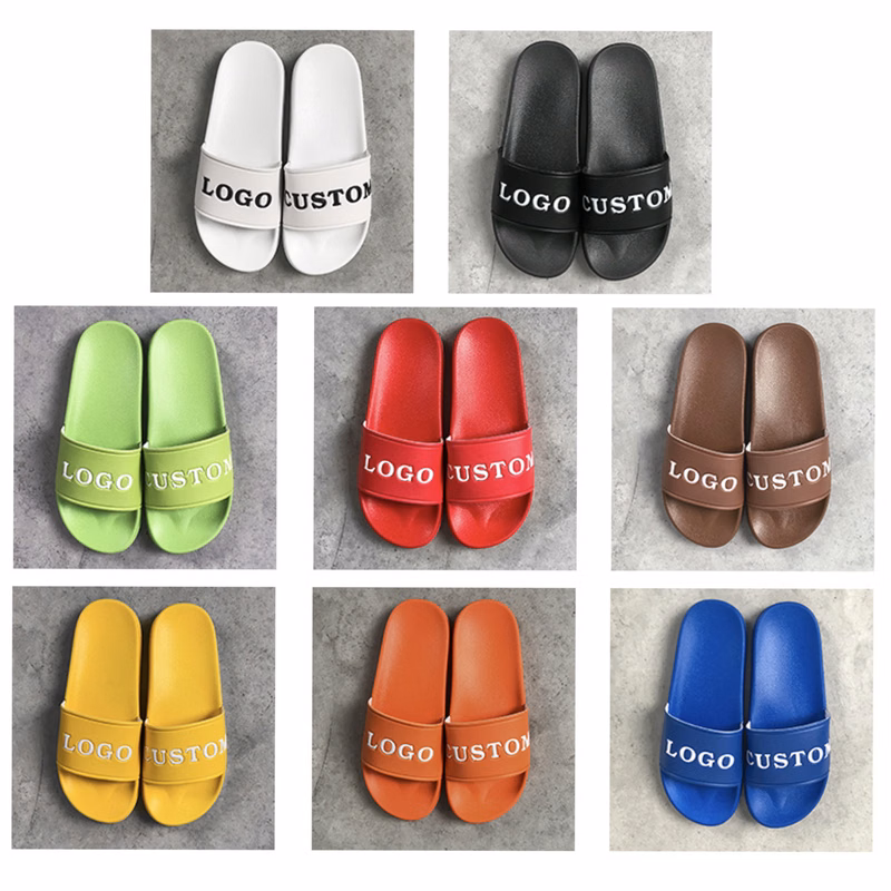 Custom Home PVC Non-slip Slipper Slide Sandals Shoes