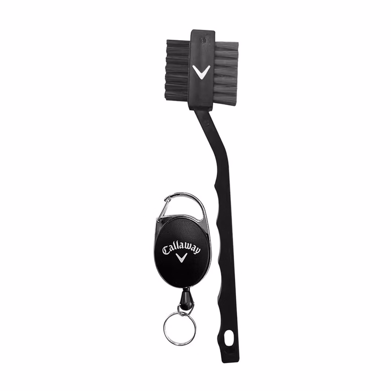 Callaway® Dual-Sided Club Brush with Carabiner Badge Reel