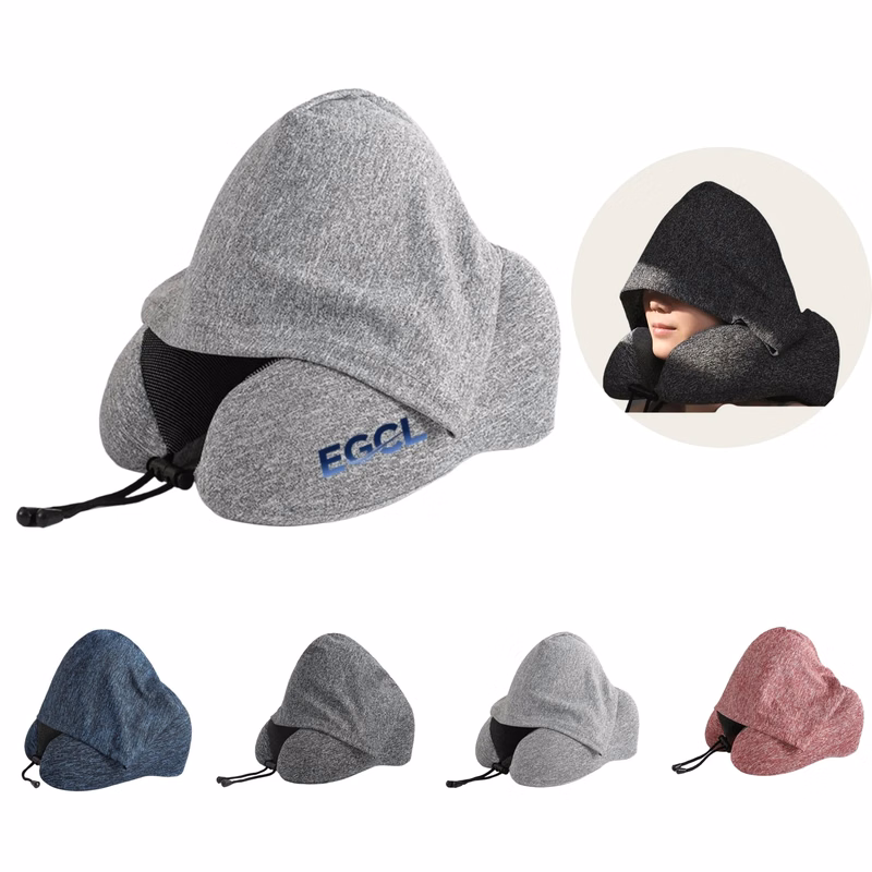 Hooded memory foam pillow neck protector U-shaped pillow