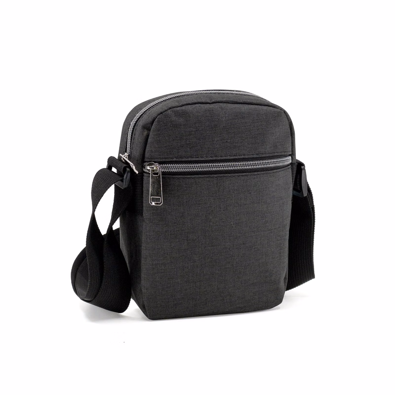 Heathered 2 Zipper Side Pack w/ Shoulder Strap