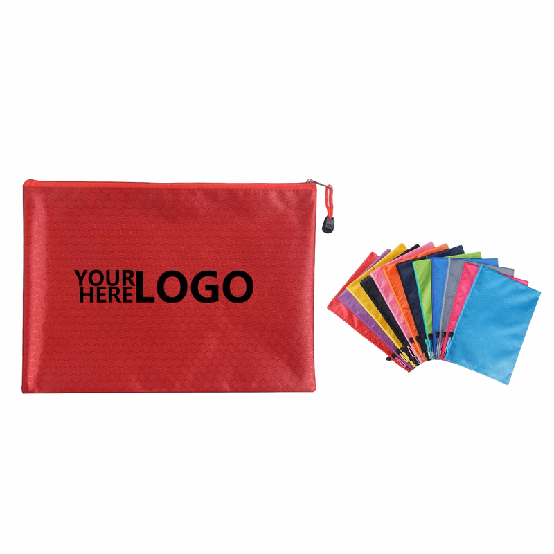 Durable A4 Oxford Cloth Storage Bag with Football Pattern