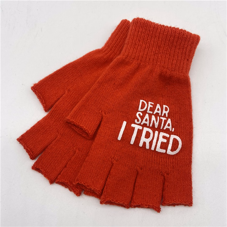 Knitted Fingerless Ragg Gloves
