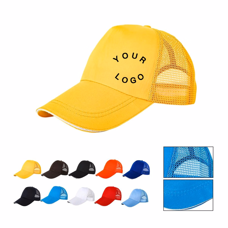 Distressed Cotton Front Trucker Hat with Mesh
