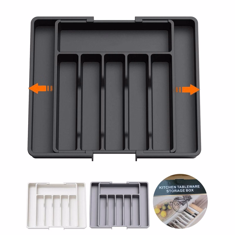 Plastic Expandable Utensil Tray