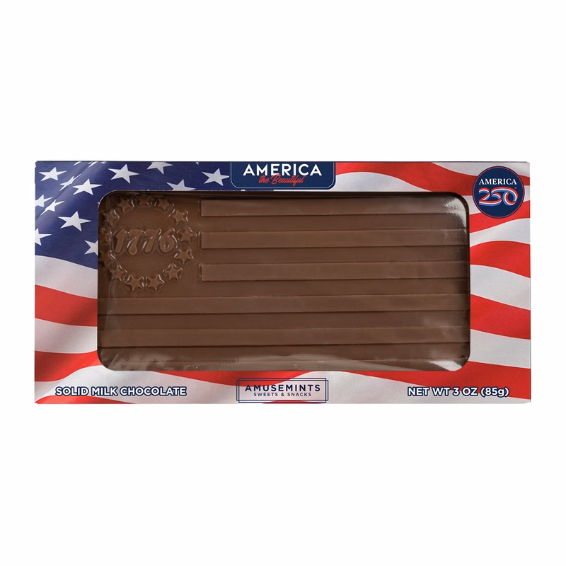 America 250- 3oz 1776 Flag Chocolate Bar