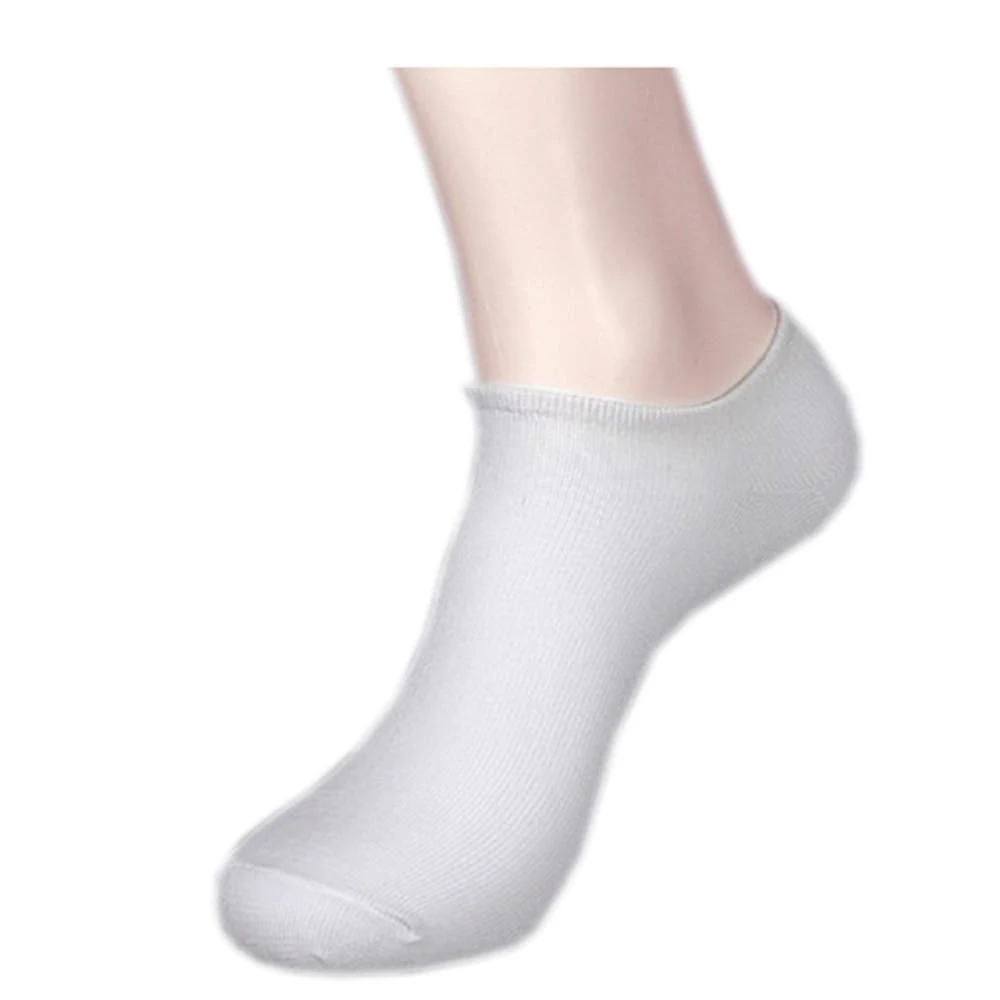 Men's No Show Socks - White 10-13 3 Pack 1