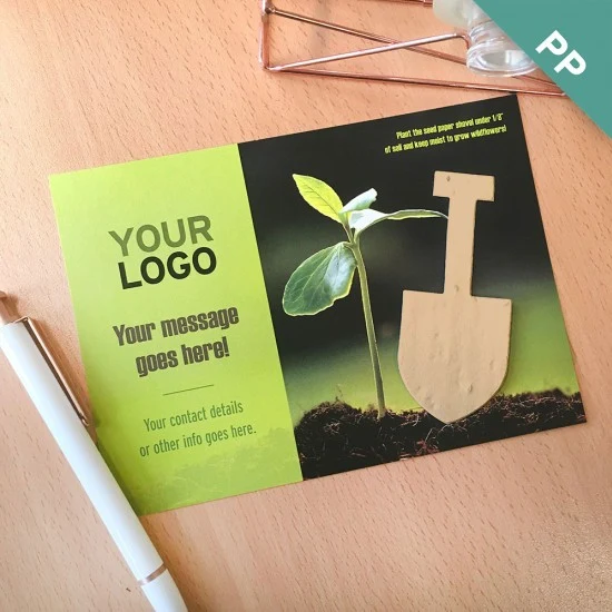 Plantable Shovel Shape Large Eco Panel Cards 1