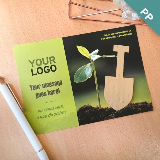Plantable Shovel Shape Large Eco Panel Cards