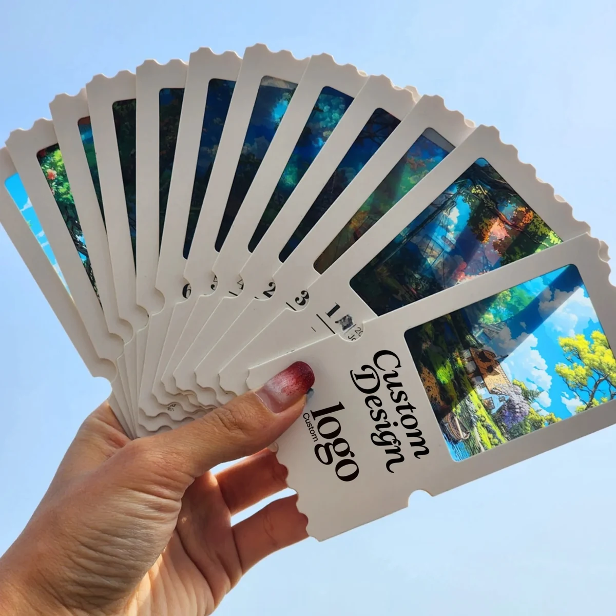 Custom Light Shadow Ticket Stub Bookmarks - Memorial " 1