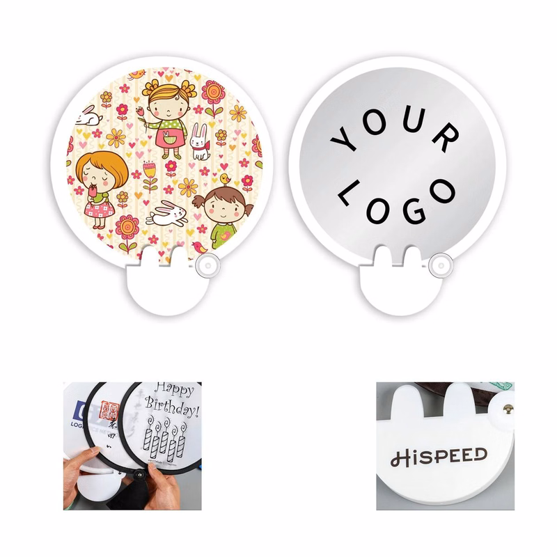 Durable Folding Hand Fan Polyester Material