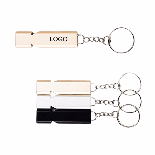 Aluminum Alloy Patrol Whistle W/ Key Ring