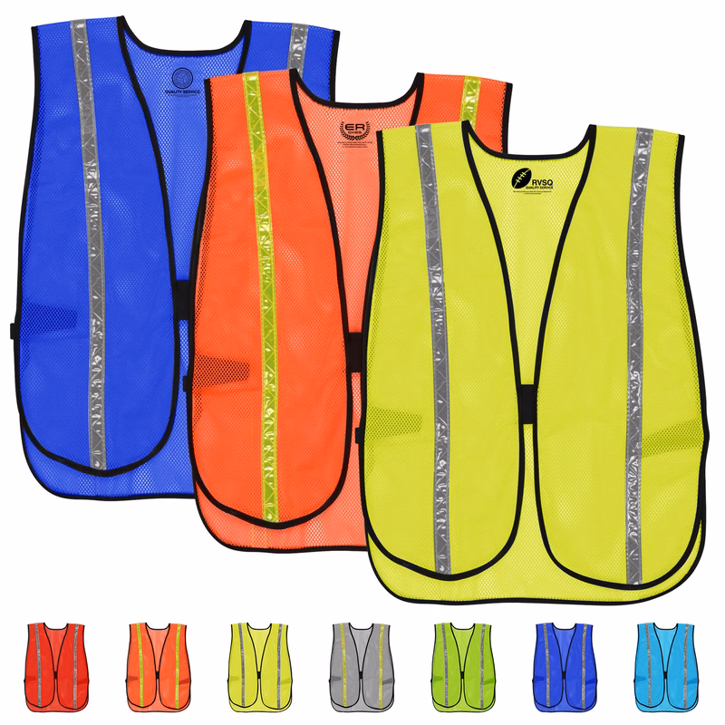 Customized Reflective Breathable Safty Vest With Elastic Band