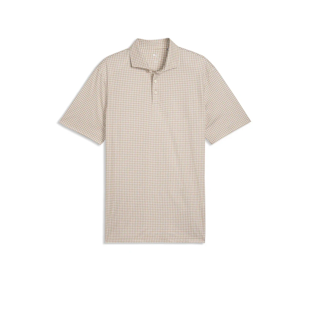 PUMA® Men's CLOUDSPUN Mono Check BN Golf Polo Shirt with UPF 40+ Protection 1