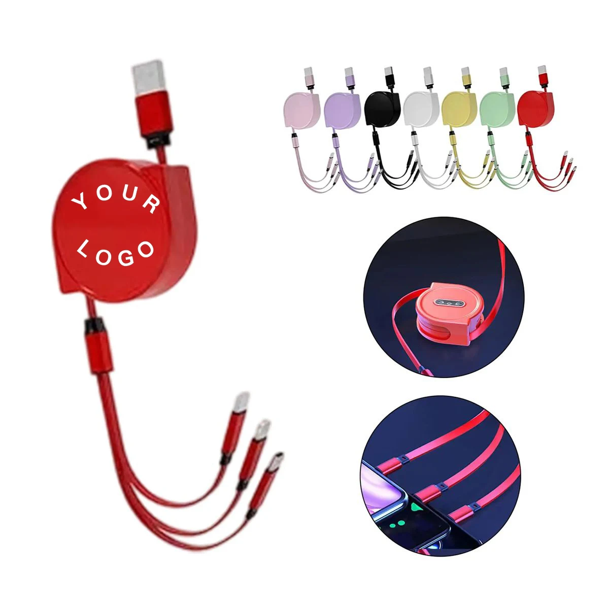 Universal Charging Cable with Retractable Design 1