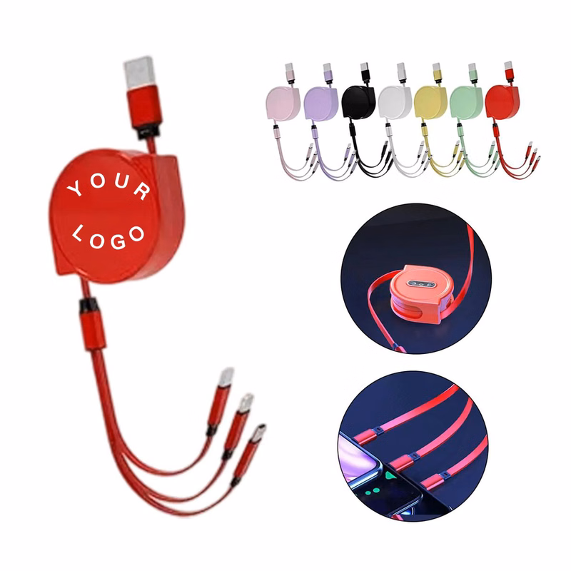 Universal Charging Cable with Retractable Design