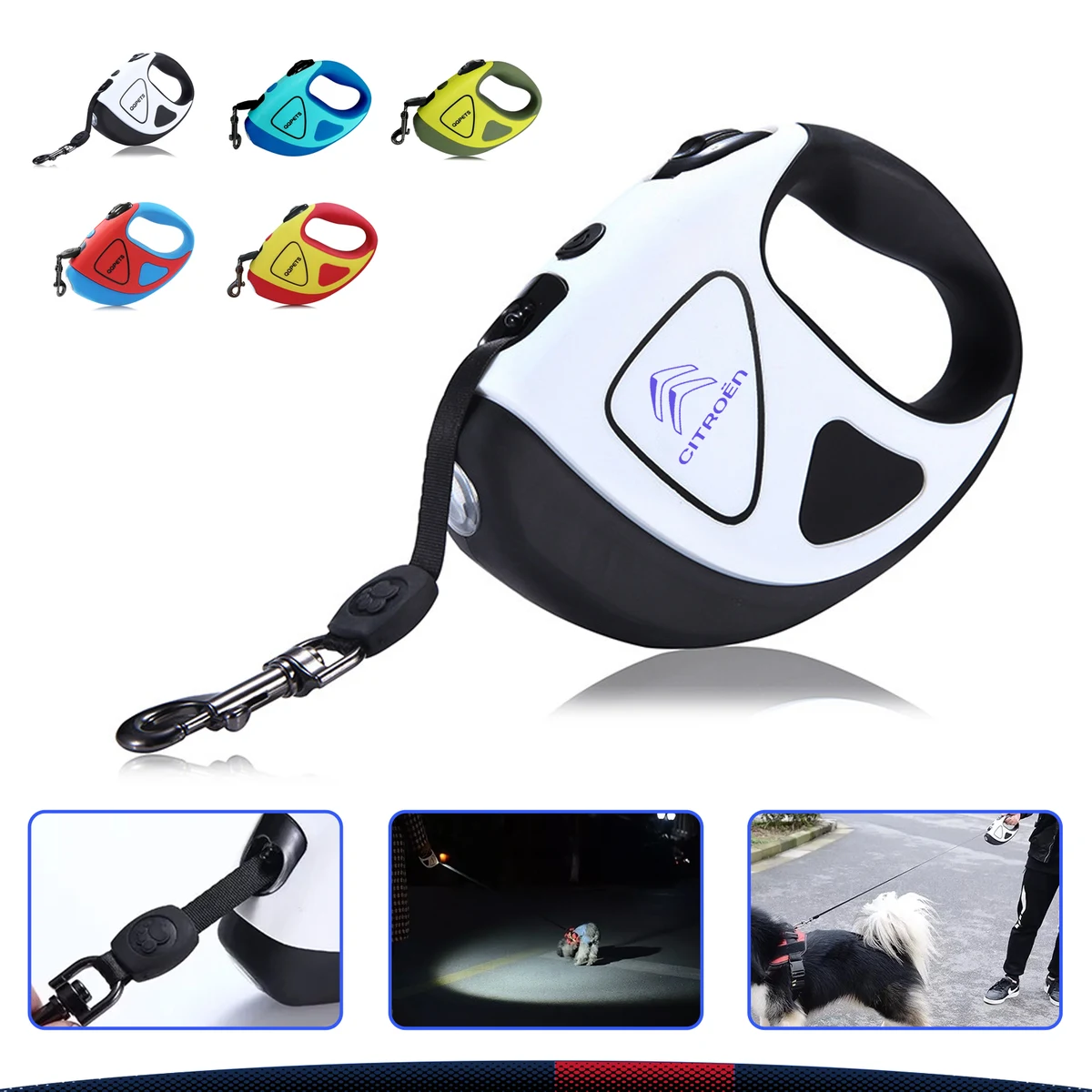 Flashlight Retractable Pet Leash 1