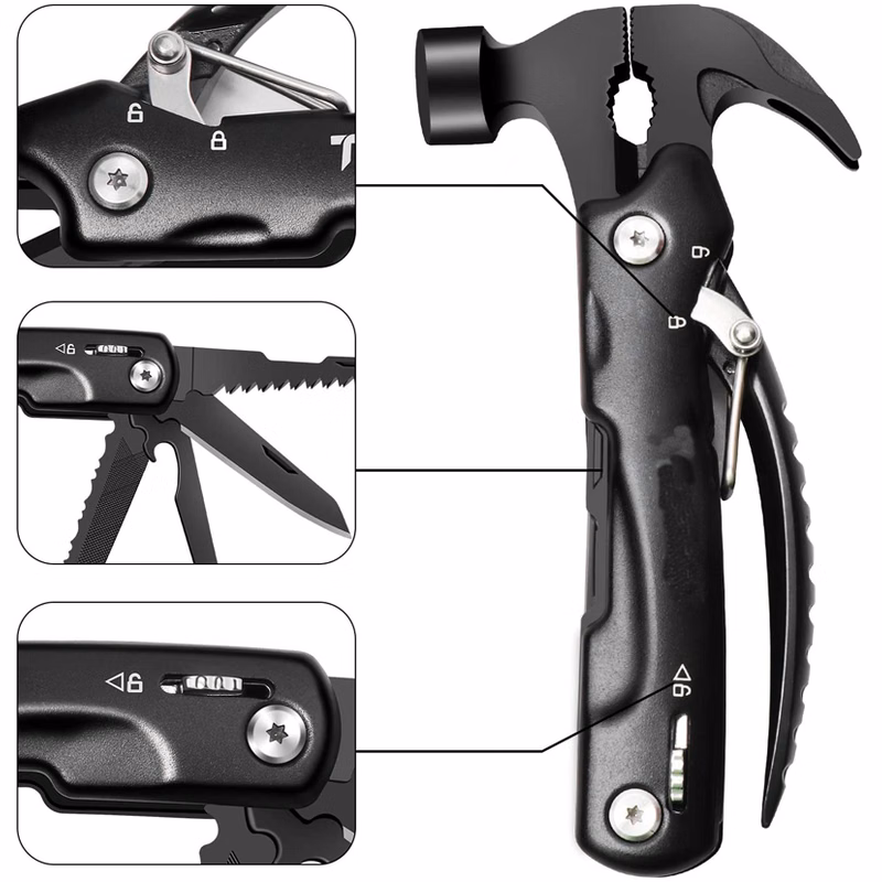 12 in 1 Mini Hammer Multitool for Emergency Survival