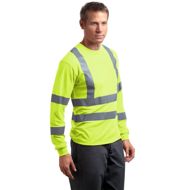 CornerStone - ANSI 107 Class 3 Long Sleeve Snag-Resistant Reflective T-Shirt. 1