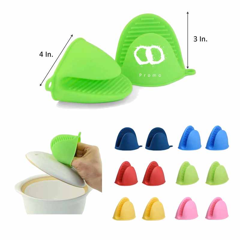 MOQ 50 30g Heat Resistant Silicone Oven Mitts 4"L x 3"W