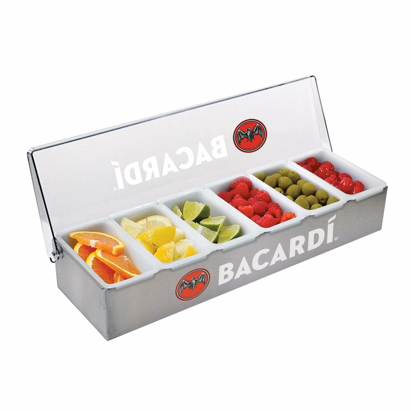 6 Cup Stainless Steel Condiment Tray