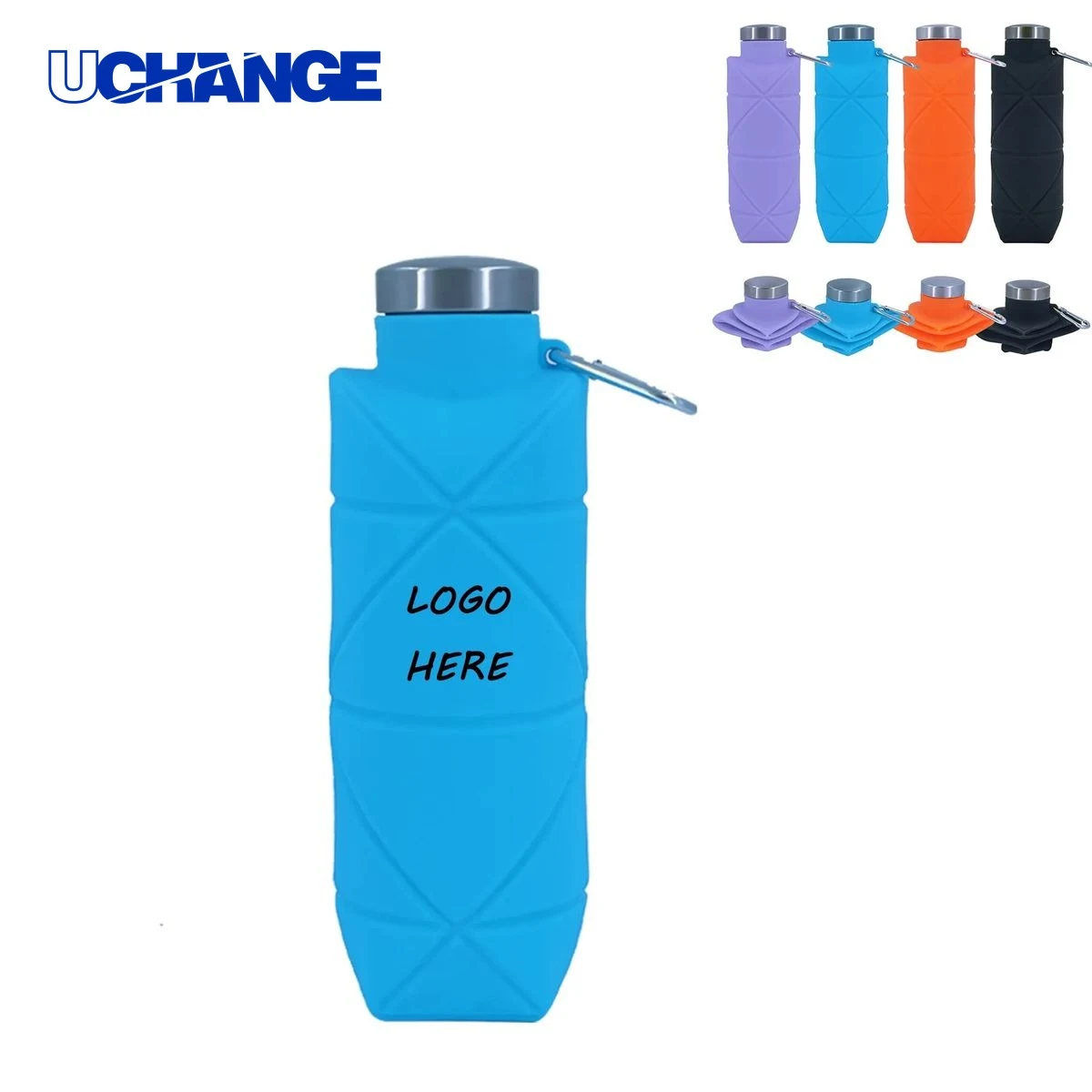 Collapsible Water Bottle Cup Set for Travel, Sports & Outdoor Use 1