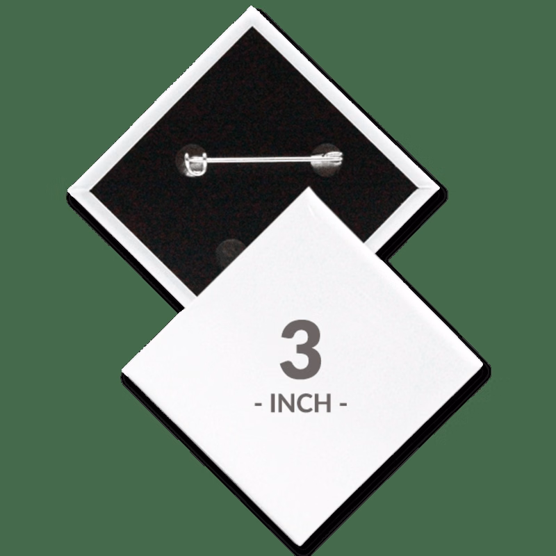 3 X 3 Inch Diamond Custom Buttons